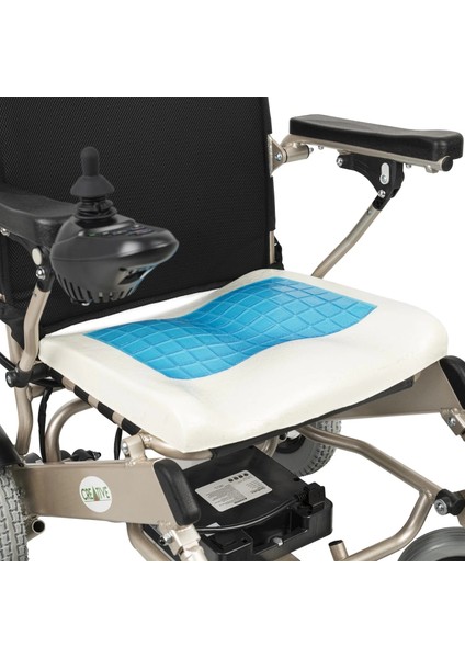 Akülü Tekerlekli Sandalye | Katlanabilir Alüminyum Gövde, Lityum Bataryalı CR-6012 Large