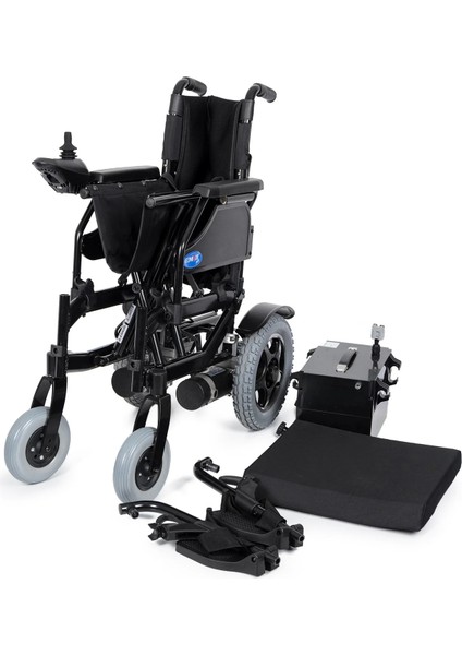 Akülü Tekerlekli Sandalye | Katlanır Alüminyum Şase 2x340W Motor Joystick Kontrol Tiger