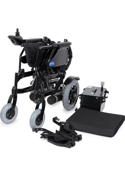 Akülü Tekerlekli Sandalye | Katlanır Alüminyum Şase 2x340W Motor Joystick Kontrol Tiger