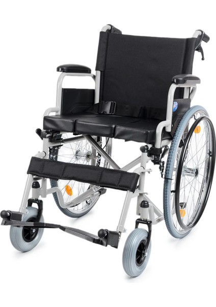 Tekerlekli Sandalye | Wc Özellikli, 50 cm Oturum Genişliği, Refakatçi Frenli, Çelik Gövde DM-550