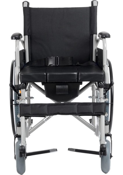 Tekerlekli Sandalye | Wc Özellikli, 50 cm Oturum Genişliği, Refakatçi Frenli, Çelik Gövde DM-550 fiyatları