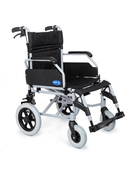 Transfer Tekerlekli Sandalye Silver | 50 cm Oturum, Alüminyum Gövde, Katlanabilir Sırtlı DM-337