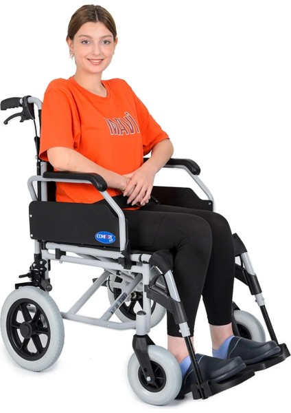 Transfer Tekerlekli Sandalye Silver | 50 cm Oturum, Alüminyum Gövde, Katlanabilir Sırtlı DM-337 modelleri