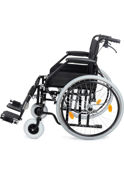 Tekerlekli Sandalye | 50 cm Genişlik, Refakatçi Frenli, Çıkarılabilir Kol ve Ayaklı, Çelik Gövde DM-303 indirimleri