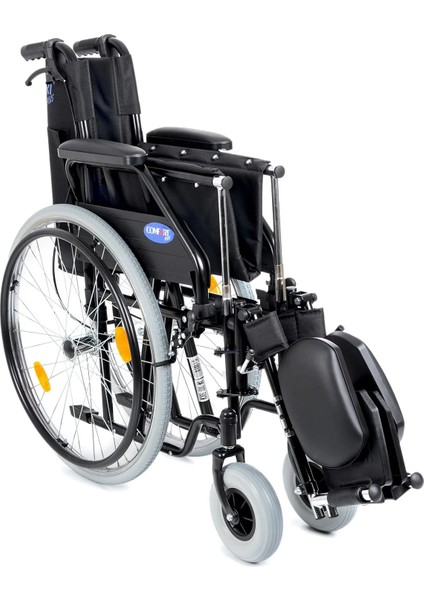 Tekerlekli Sandalye | 50 cm Genişlik, Refakatçi Frenli, Çıkarılabilir Kol ve Ayaklı, Çelik Gövde DM-303