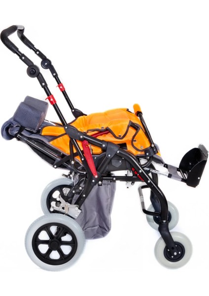 Engelli Puseti Turuncu | Alüminyum Şase, Iki Yönlü Ayarlanabilir Koltuk, 40 cm Oturum Genişliği, DM-8001 Buggy fırsatları
