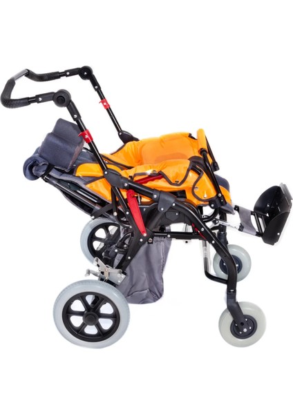 Engelli Puseti Turuncu | Alüminyum Şase, Iki Yönlü Ayarlanabilir Koltuk, 40 cm Oturum Genişliği, DM-8001 Buggy indirimleri