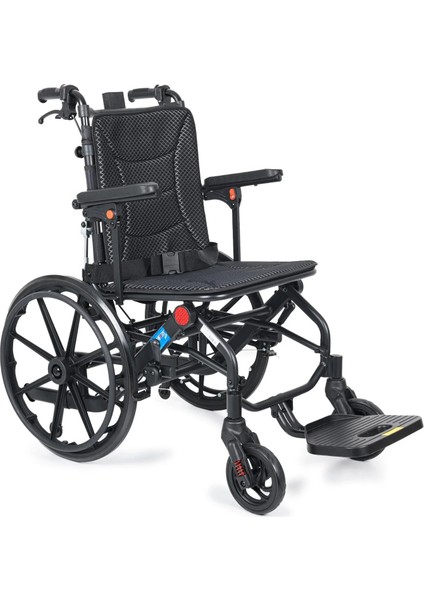 Tekerlekli Sandalye | Yatarlı Sırtlık, Amortisörlü 20" Teker, 46 cm Oturma Genişliği KY9006LG-20