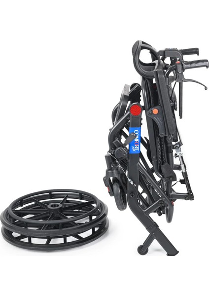 Tekerlekli Sandalye | Yatarlı Sırtlık, Amortisörlü 20" Teker, 46 cm Oturma Genişliği KY9006LG-20