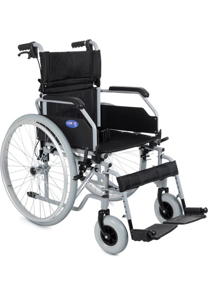 Tekerlekli Sandalye Beyaz | 45 cm Oturma Genişliği, Alüminyum Gövde, Refakatçi Frenli, Sırt Kırılmalı DM-321