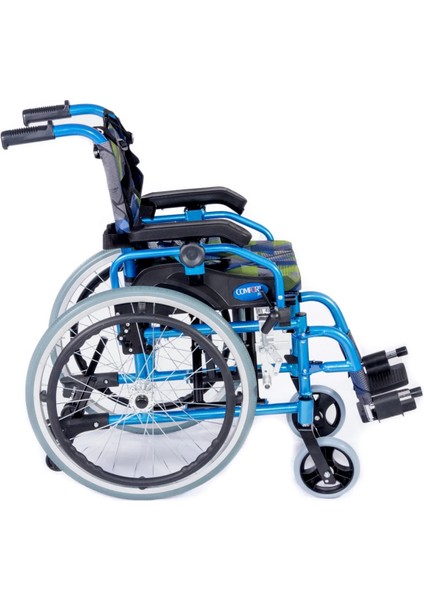 Pediatrik Tekerlekli Sandalye Yeşil | Alüminyum Şase, Göğüs Destekli Emniyet Kemeri, Quick Release Teker KY980LQ-30 fiyatları