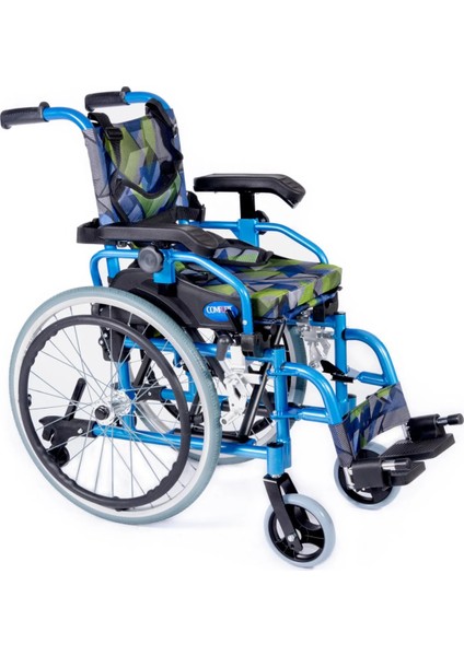 Pediatrik Tekerlekli Sandalye Yeşil | Alüminyum Şase, Göğüs Destekli Emniyet Kemeri, Quick Release Teker KY980LQ-30 fırsatları