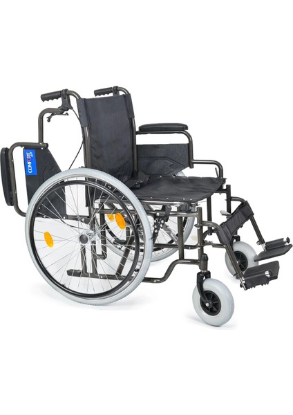 Tekerlekli Sandalye Titanyum | 55 cm Geniş Oturum, Çift Makaslı Çelik Gövde, DM-312 modelleri