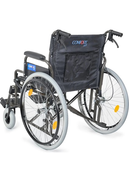 Tekerlekli Sandalye Titanyum | 55 cm Geniş Oturum, Çift Makaslı Çelik Gövde, DM-312