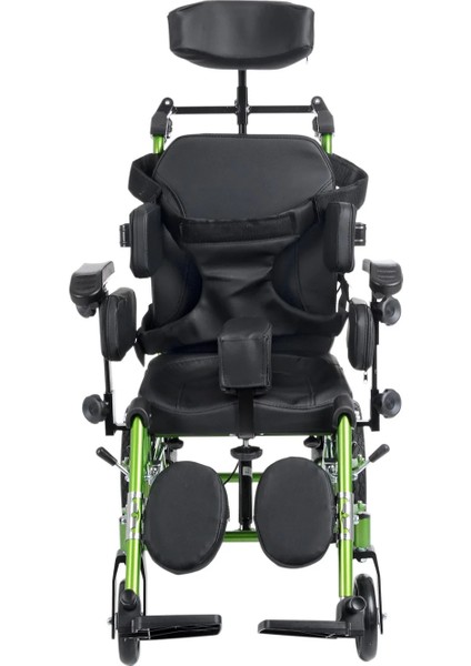 Pediatrik Tekerlekli Sandalye | Yatarlı ve Tilt Özellikli, Göğüs ve Bacak Destekli, Alüminyum Gövde KY958-C-36 Cp fiyatları