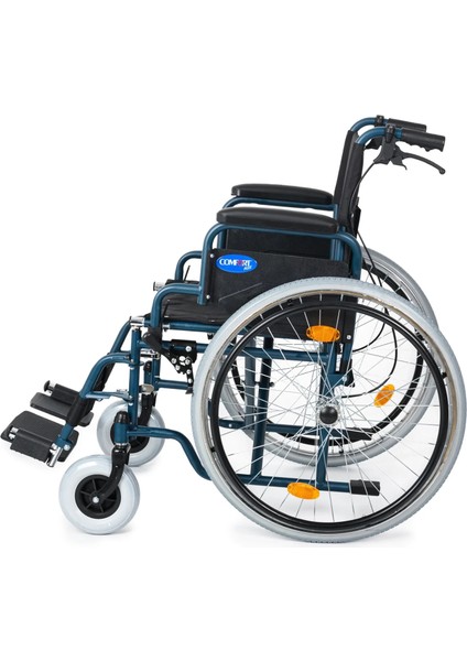 Tekerlekli Sandalye | 45 cm Oturum Genişliği, Refakatçi Frenli, Çelik Gövde DM-312