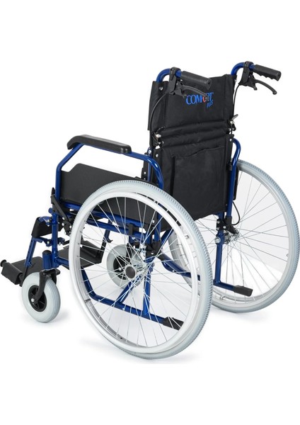 Tekerlekli Sandalye Lacivert | 45 cm Oturma Genişliği, Alüminyum Gövde, Refakatçi Frenli, Sırt Kırılmalı DM-321 modelleri