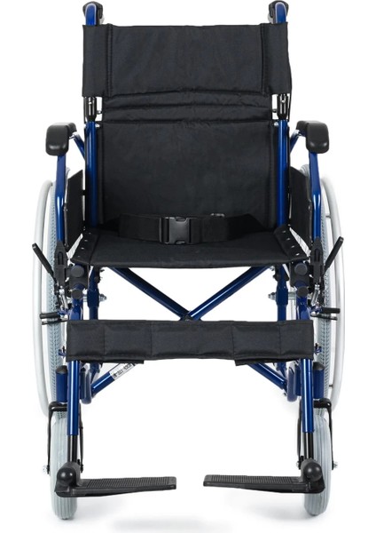 Tekerlekli Sandalye Lacivert | 45 cm Oturma Genişliği, Alüminyum Gövde, Refakatçi Frenli, Sırt Kırılmalı DM-321 indirimleri