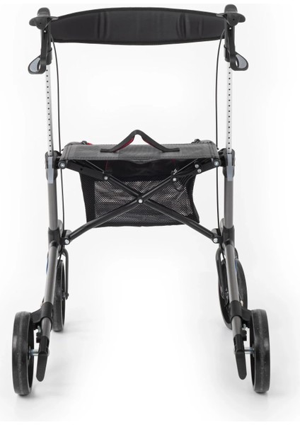 Rolatör Yürüteç Gri | Alüminyum Şase, Katlanabilir 8” Frenli Tekerlekli, Oturaklı ve Sepetli Lux Model, Spirit-X3 fırsatları