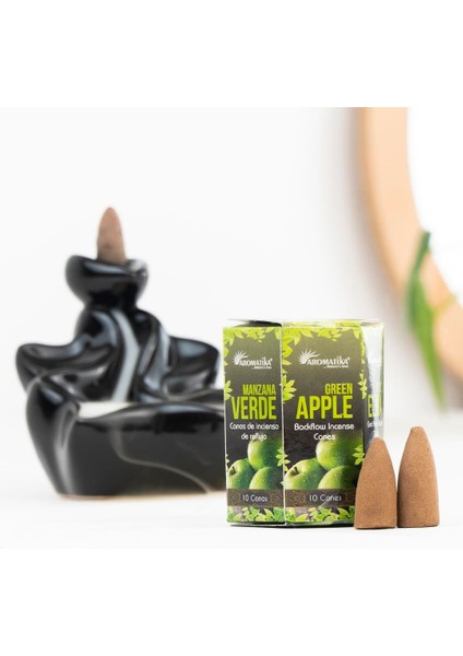 Yeşil Elma Aromalı Geri Akışlı Şelale Tütsü