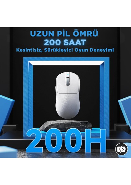 AJ199 Karbon Fiber 3 Modlu Ultra Hafif 24.000 Dpı, Oyuncu Mouse PAW3311 SENSÖR-500 Mah Batarya indirimleri