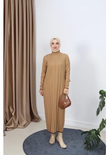 Saç Örgülü Merserize Elbise