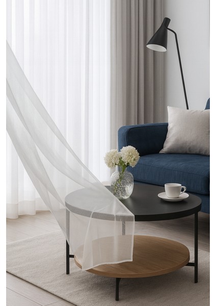 Düz Tül Perde, Sık Pile, Düz, Sade, Tül Perde, Kornişli, Modern, Kırışmaz, Ütü Istemez