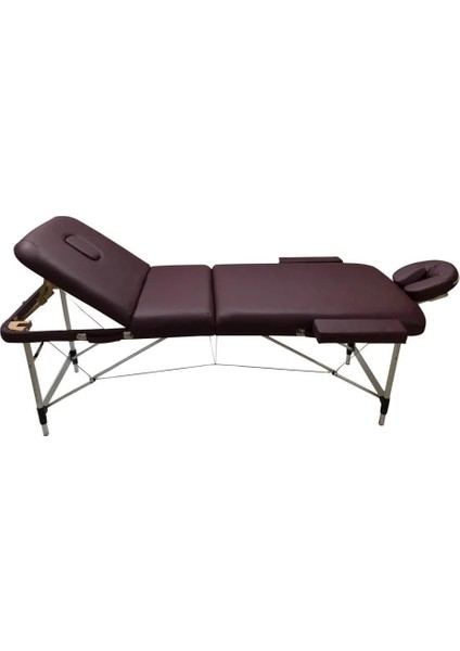 Masaj Masası Bordo | Alüminyum Ayaklı, Ayarlanabilir Yükseklik, Taşıma Çantalı GA-305