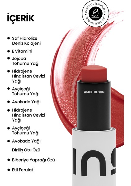 Ino Beauty Catch Bloom Pocket Lip & Cheek Stick Scarlet SPF30+ 4,5g fırsatları