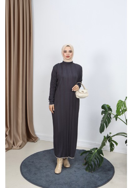 Saç Örgülü Merserize Elbise