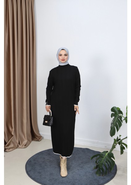 Saç Örgülü Merserize Elbise