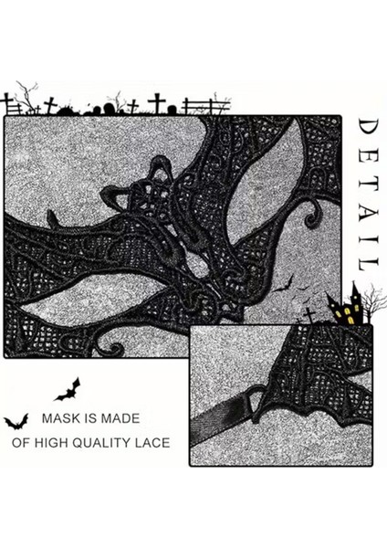 Kadın & Erkek Halloween Dantel Maske – Siyah Venedik Tarzı Maske Balosu Göz Maskesi, Kostüm ve Parti Aksesuarı fırsatları