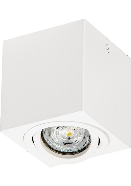 LED 2700K IP20 GU10 Duy Sıva Üstü Kare Beyaz Spot