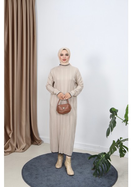 Saç Örgülü Merserize Elbise