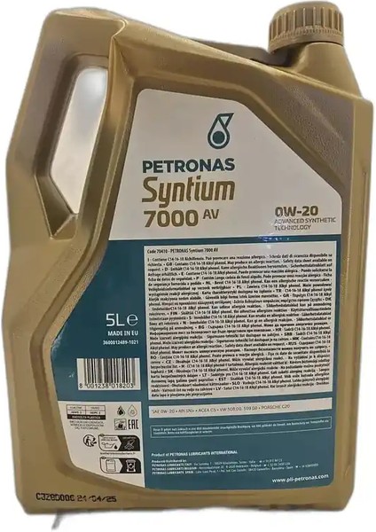 Syntium 7000 Av 0W 20 5 L. Ileri Tam Sentetik Motor Yağı Volkswagen - Porsche Onaylı fiyatları