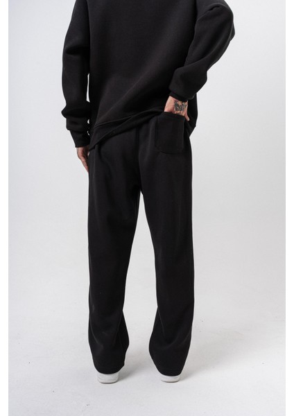 Erkek Respire Yazı Detaylı Basic Baggy Eşofman Altı Siyah modelleri