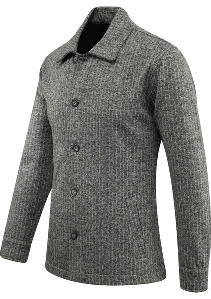 Erkek Kışlık Kumaş Hırka Çizgili Desenli Klasik Kalıp - 5234G fiyatları