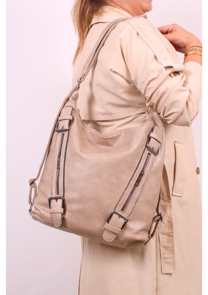 Büyük Boy Yumuşak Deri Çok Fonksiyonel Kadın Sırt ve Omuz Çantası - Şık ve Pratik Tasarım fiyatları