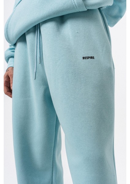 Erkek Respire Yazı Detaylı Basic Baggy Eşofman Altı Bebe Mavi indirimleri