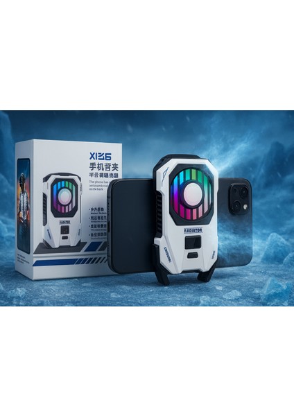 X136 Ultra Gaming Telefon Soğutucu | 3 Kademeli Ayar, Rgb Fan, Sessiz ve Güçlü Soğutma