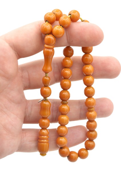 Hakkı Usta Imzalı Şenalp Model Küre Kesim Çubuk Sıkma Kehribar Tesbih 005 modelleri