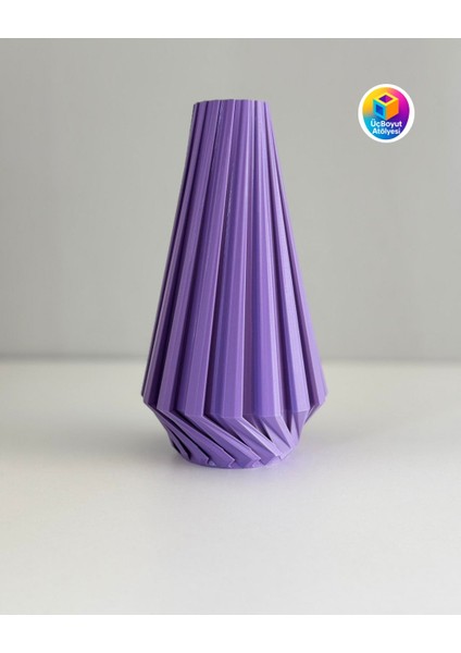 Modern Çizgili Dekoratif Vazo