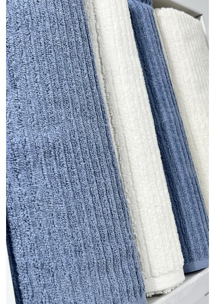 Ekol Hamam Takımı 4 Parça Krem - Mavi fırsatları