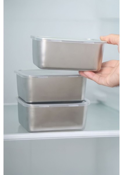 4 Adet 304 Çelik 550 ml Yemek Meyve Et Buzdolabı Beslenme Saklama Kabı MT107-4 modelleri