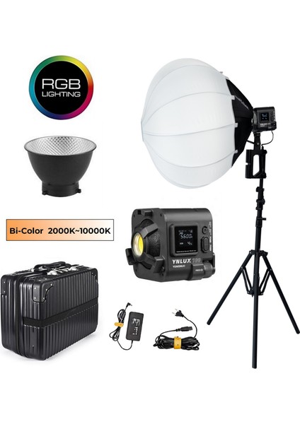 YNLUX100-RGB LED Işık Lantern Softbox Set