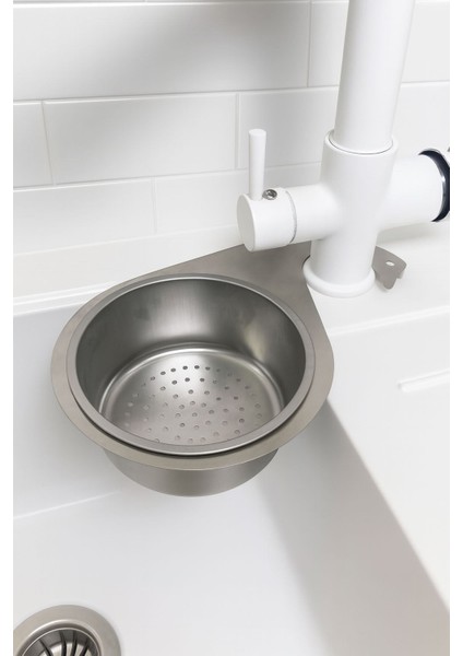 Çelik Kare Evyeler Için Mutfak Lavabo Süzgeci Sebze Yıkama Lavabo Çöp Sepeti