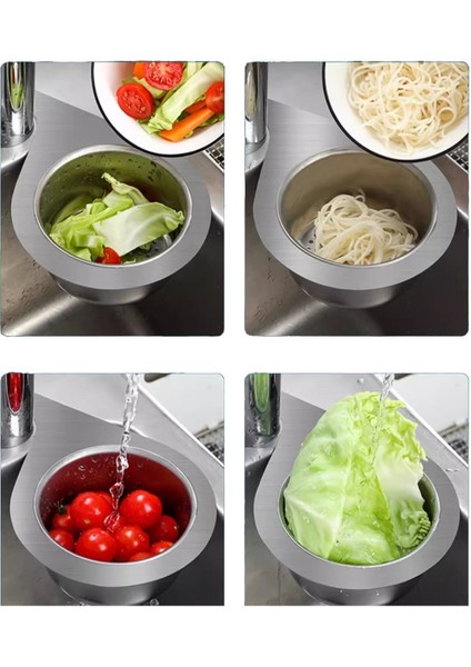 Çelik Kare Evyeler Için Mutfak Lavabo Süzgeci Sebze Yıkama Lavabo Çöp Sepeti modelleri