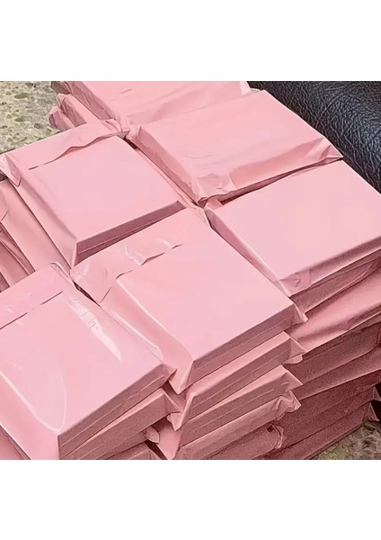 Kargo Poşeti, E Ticaret Poşeti, Paketleme Poşeti, Cepsiz Kargo Poşeti, Pembe 17X30 (100 Adet)