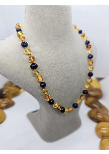 Kehribar Bebek Kolyesi Tek Safir fiyatları