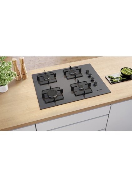 Antrasit Gri Ankastre Set (HJ852GYN0T Kendini Temizleyen Fırın EO7C8PP30O Ocak LC66KPJ70T